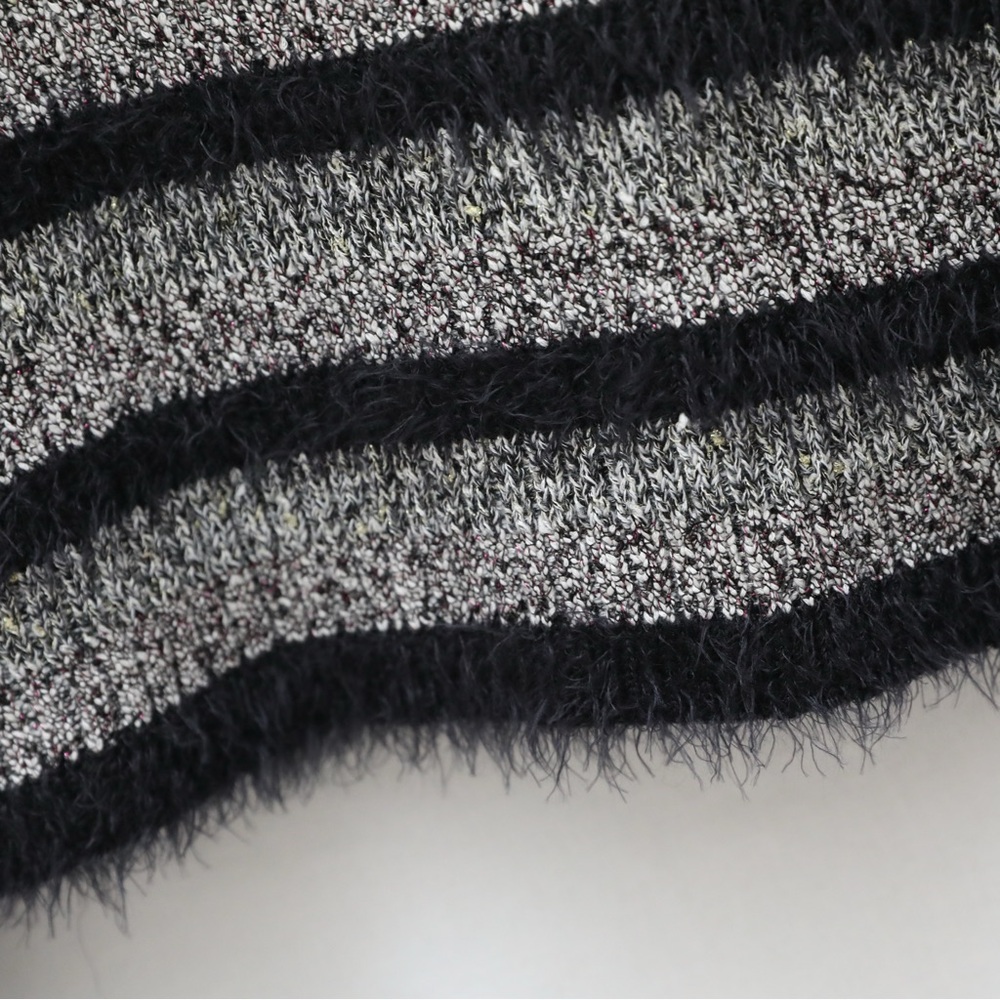 Desigual Nordic sweater embroidered knit heathered grey black XL cottage winter - Picture 6 of 10